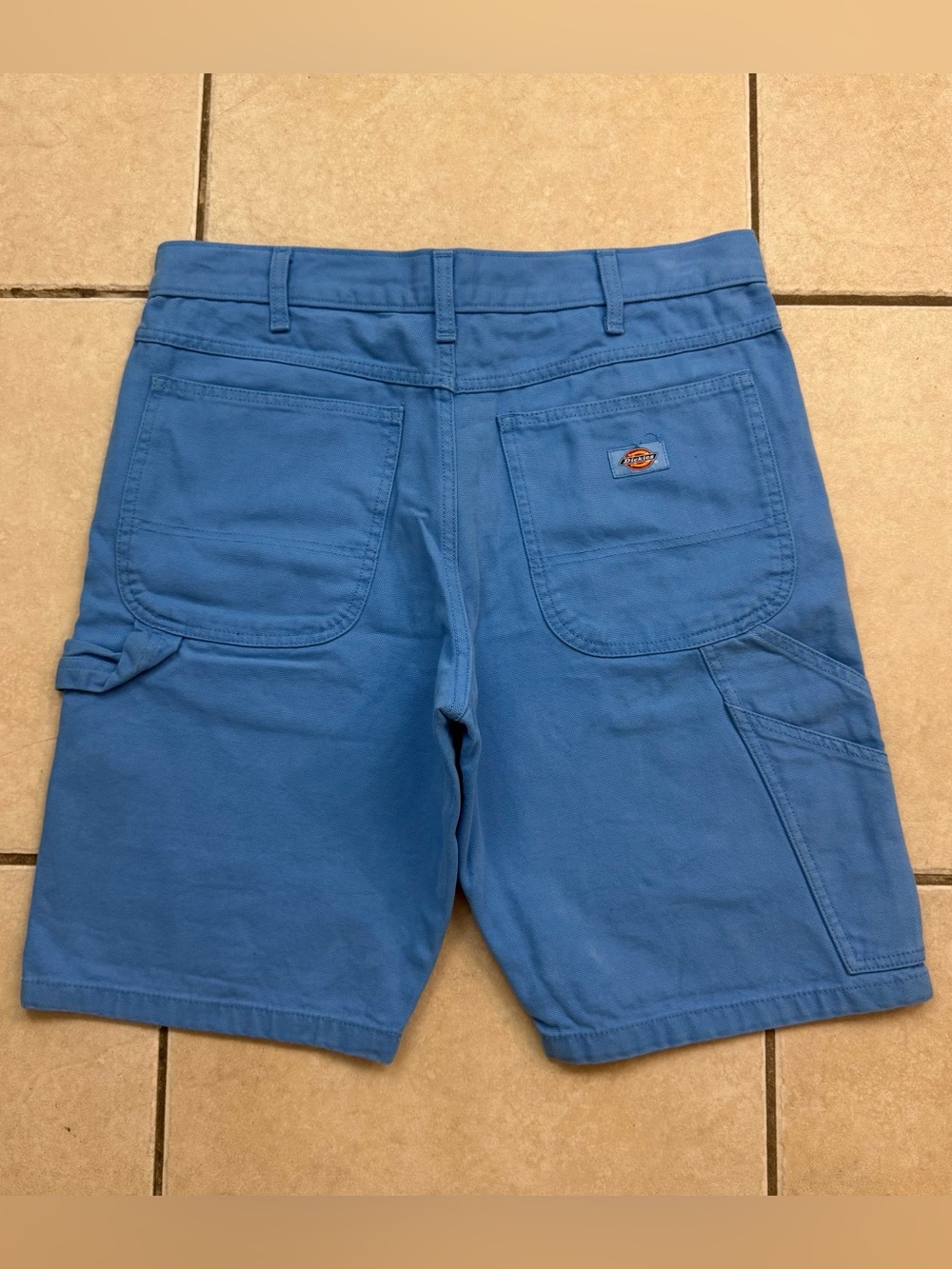 Dickies Neon Sky Blue Duck Canvas Carpenter Shorts Heavyweight Cotton